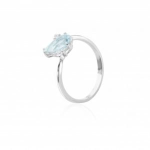 Anello Donna Acquamarina Goccia