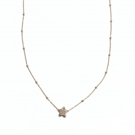 Collana Donna In Argento Rosato Con Stella