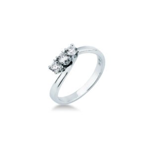 Anello Donna Trilogy Mirco Visconti oro bianco e brillanti