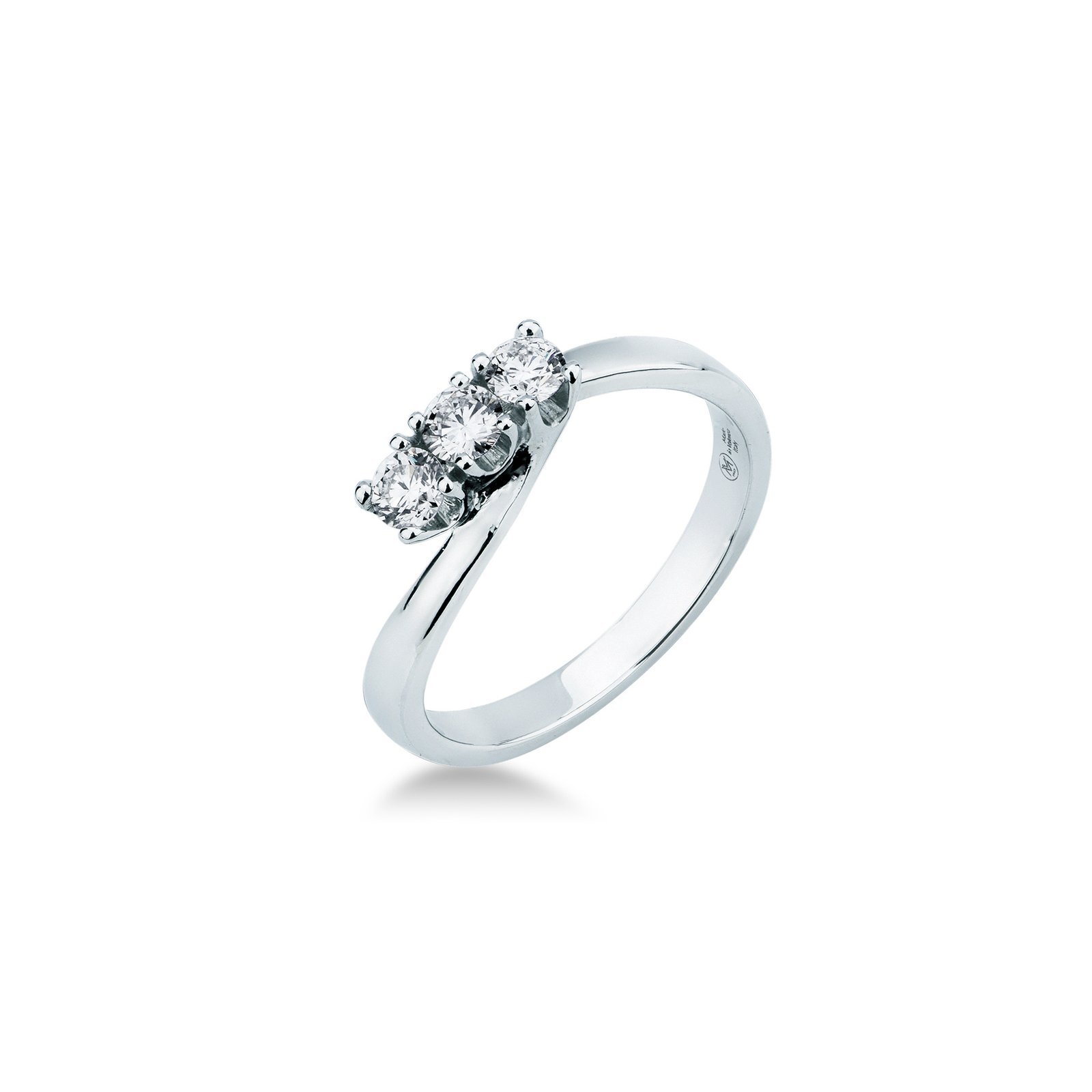 Anello Donna Trilogy Mirco Visconti oro bianco e brillanti