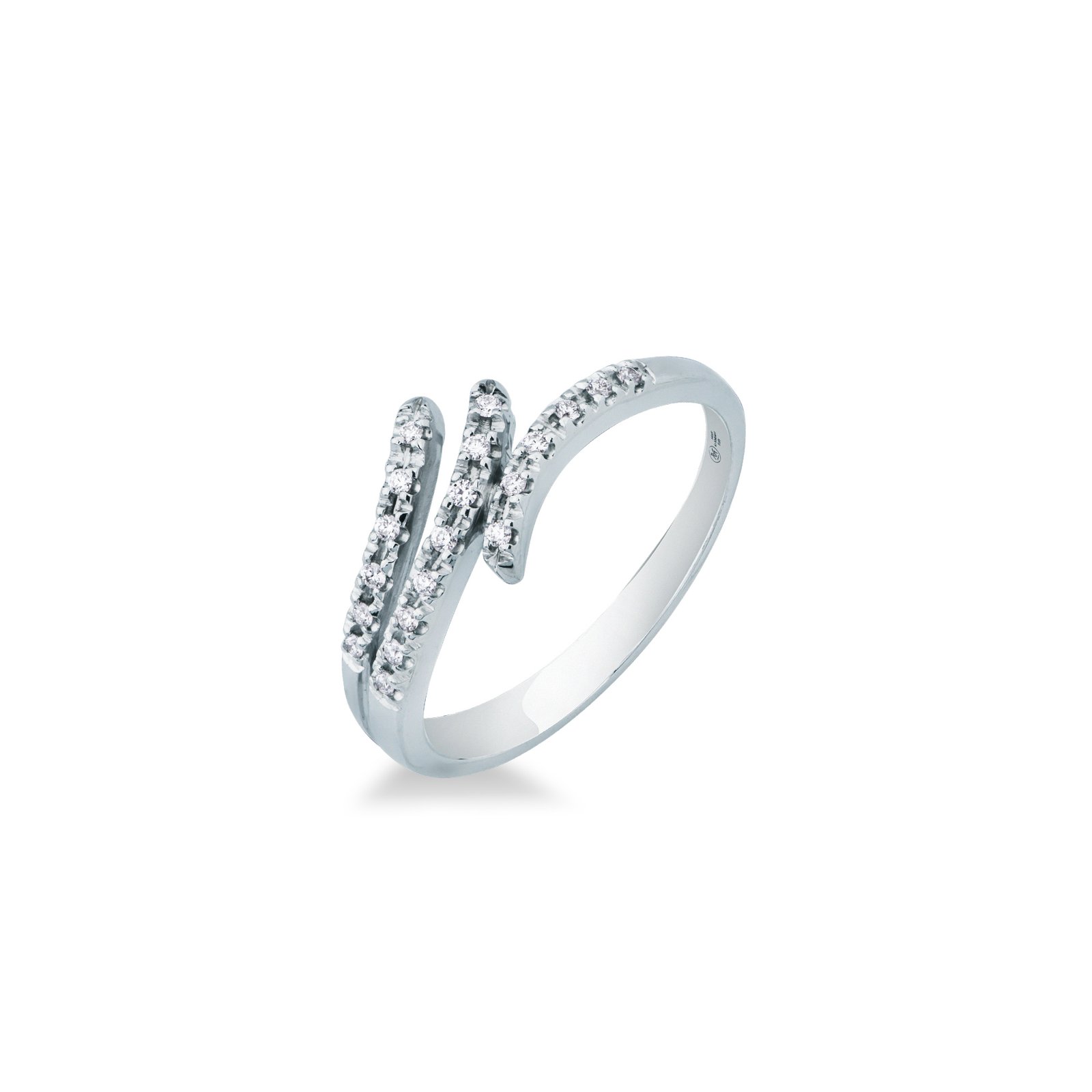 Anello Donna Mirco Visconti oro bianco e Brillanti